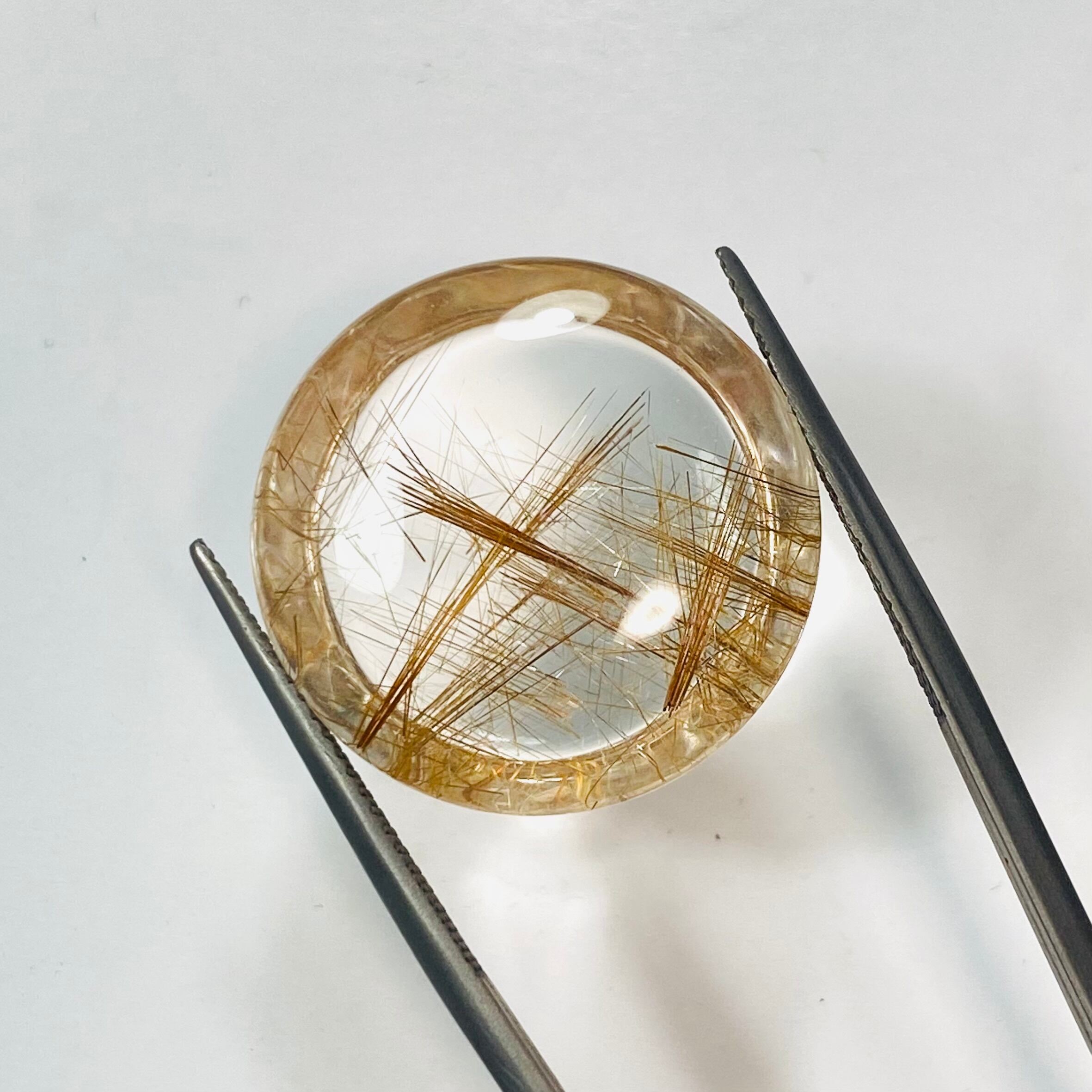 WXの模様が不思議なルチルインクオーツ