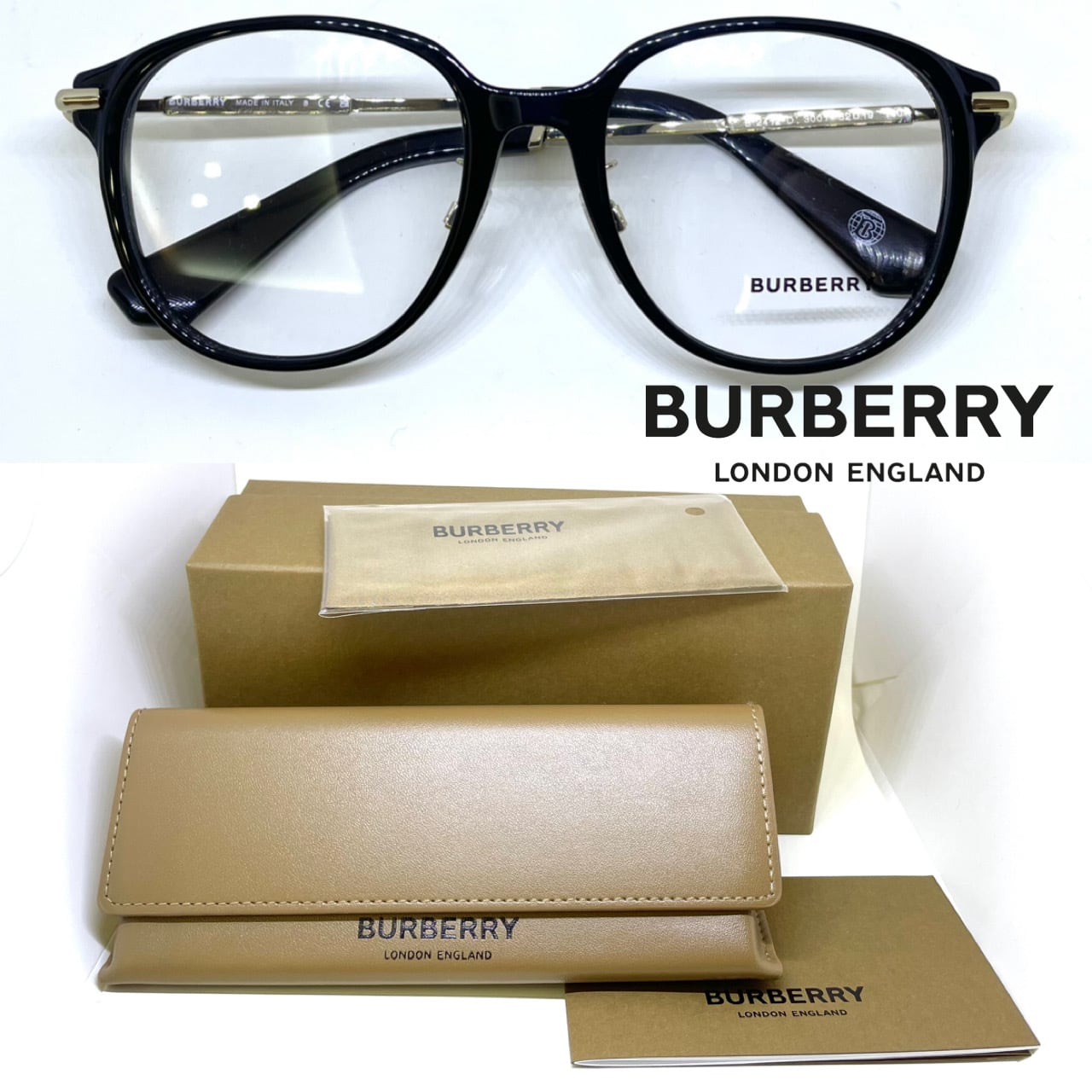 Burberry バーバリー メガネ フレーム BE2412D B2412-D 3001 ブラック 