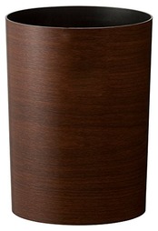 アスベル 木目調 ゴミ箱 リビング おしゃれ 丸型 4.7L ブラウン シンプル 17.5×17.5×23.3cm ダストボックス ルクレールコレクション ASVEL
