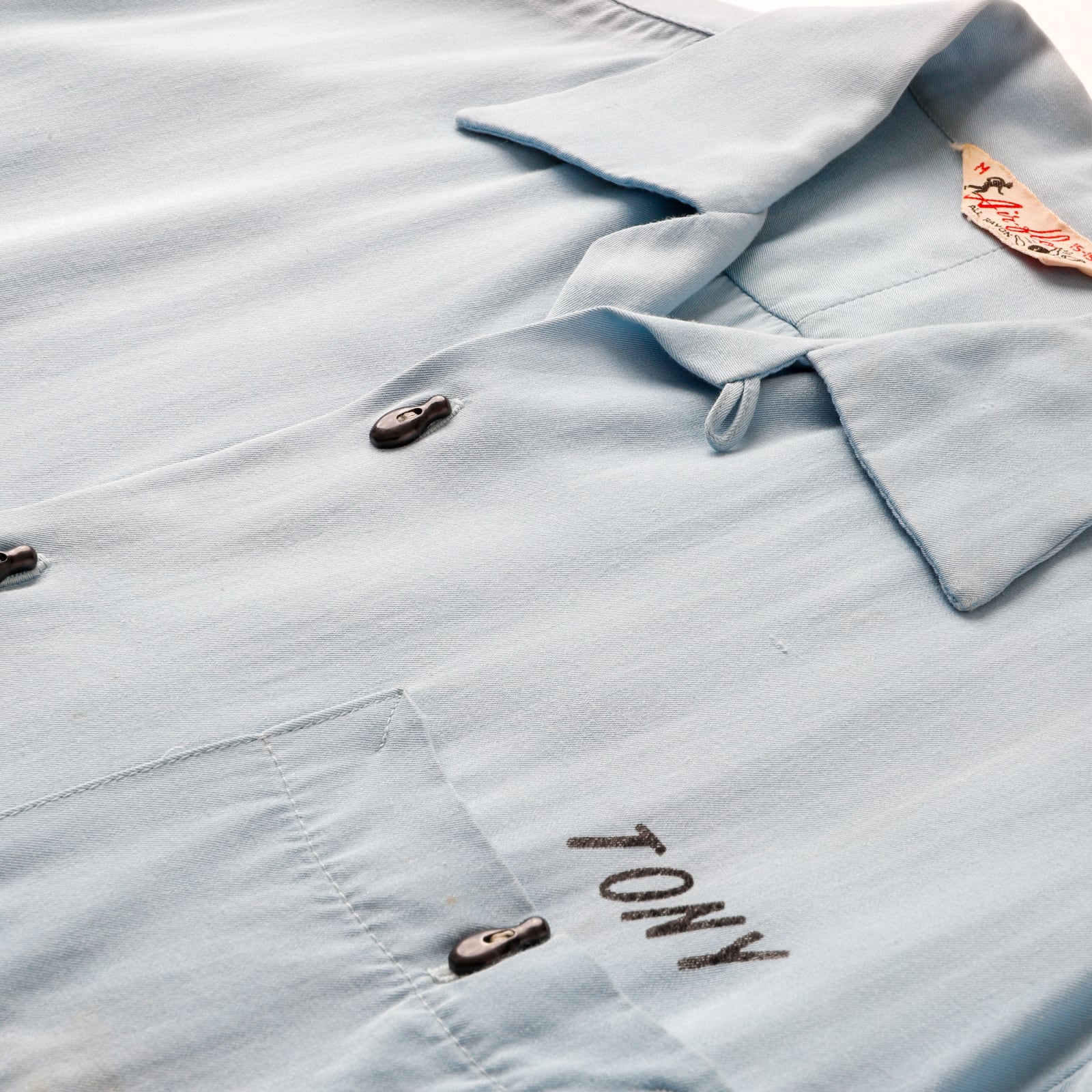 極美品】60s special Vintage rayon bowling shirt open collar shirt