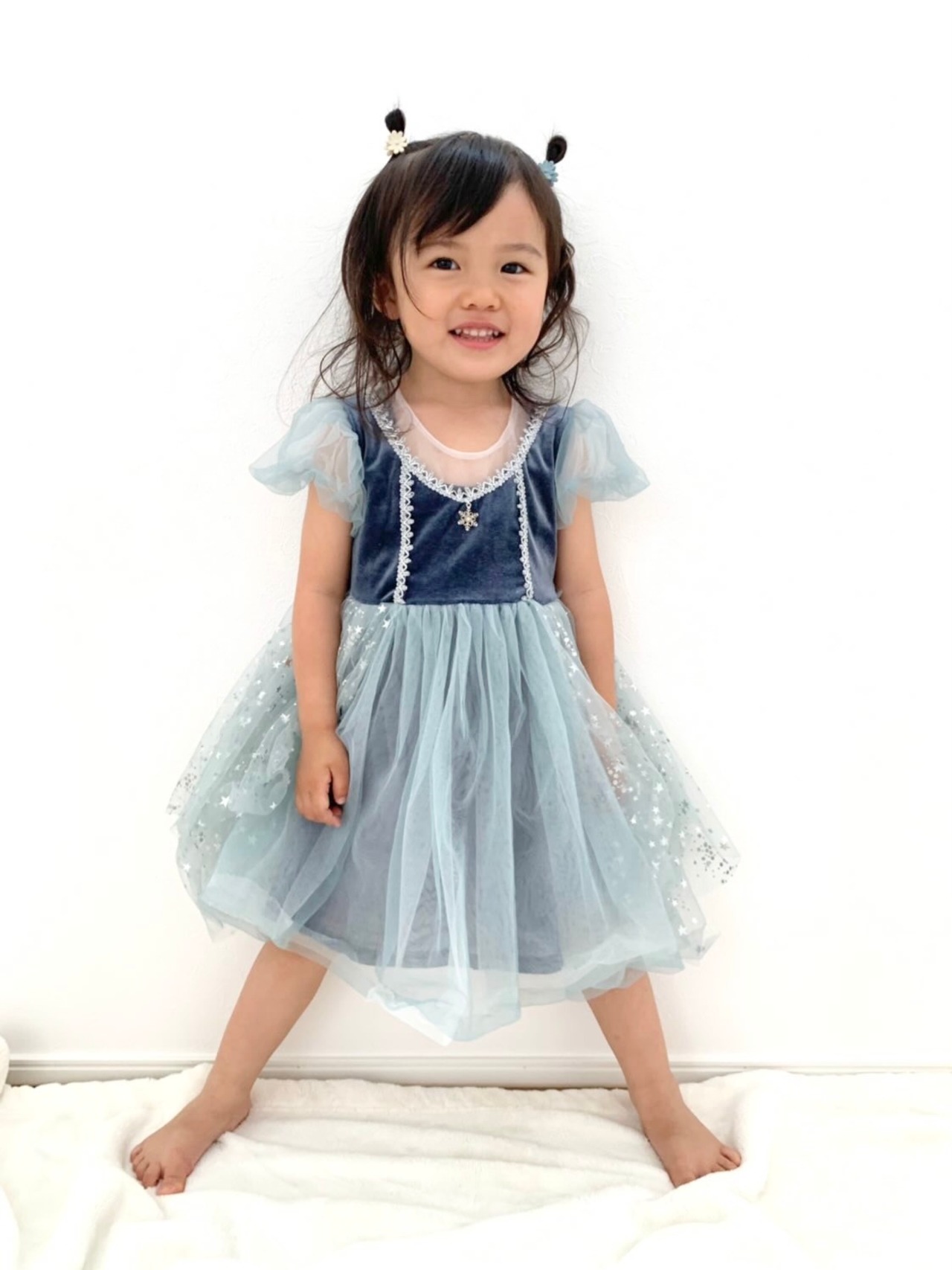 【即納】エルサ風プリンセス チュール ドレス［エルサ アナと雪の女王 ドレス］