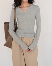 Key neck slim fit Top　T20170