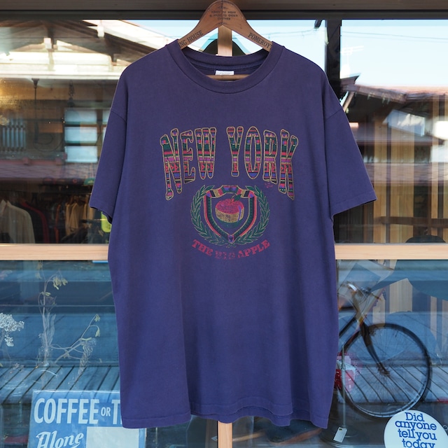 90’s New York BIG APPLE Souvenir Print T-shirt XL CANADA製 ニューヨーク スーベニア Ｔシャツ