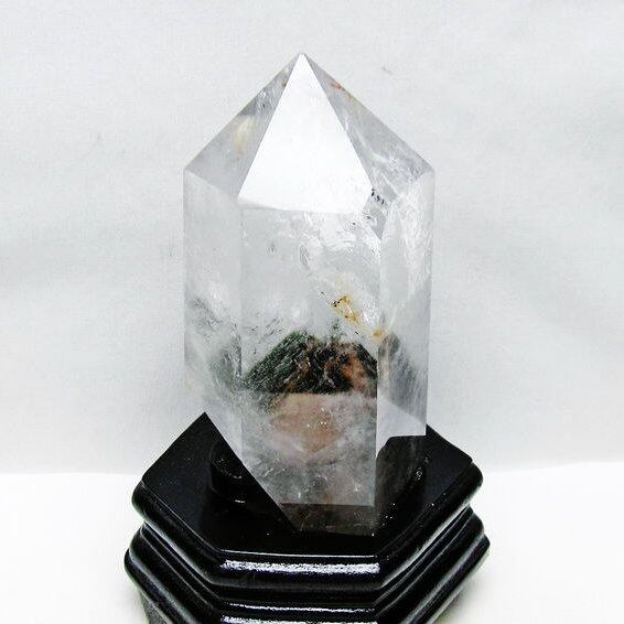 1Kg グリーンファントム 六角柱 台座付属 一点物 152-3831