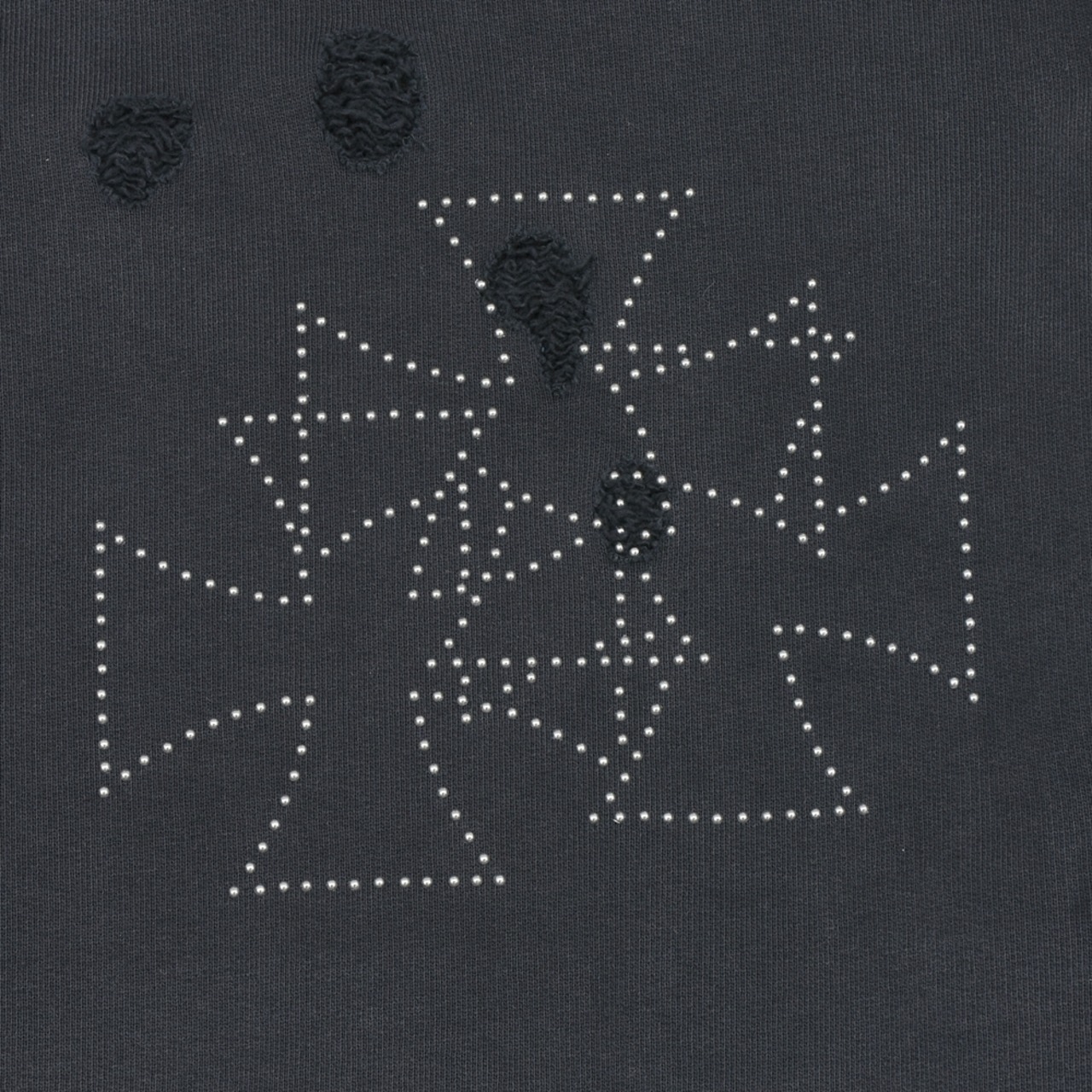 【ASKYURSELF】RAW CROSS STUDS ZIP HOODIE - 9