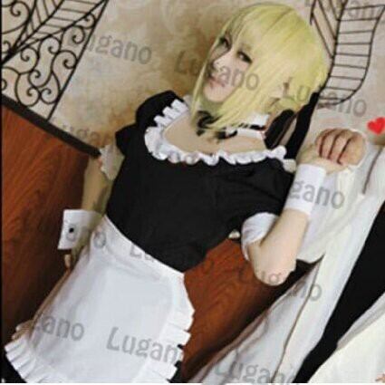 K2733 Fate/Zero セイバー Saber 風 メイド服 コスプレ衣装 cosplay コスチューム ハロウィン イベント