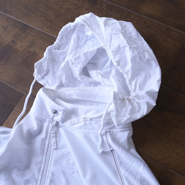 "CALVIN KLEIN JEANS" 3D art design white one-tone track jacket