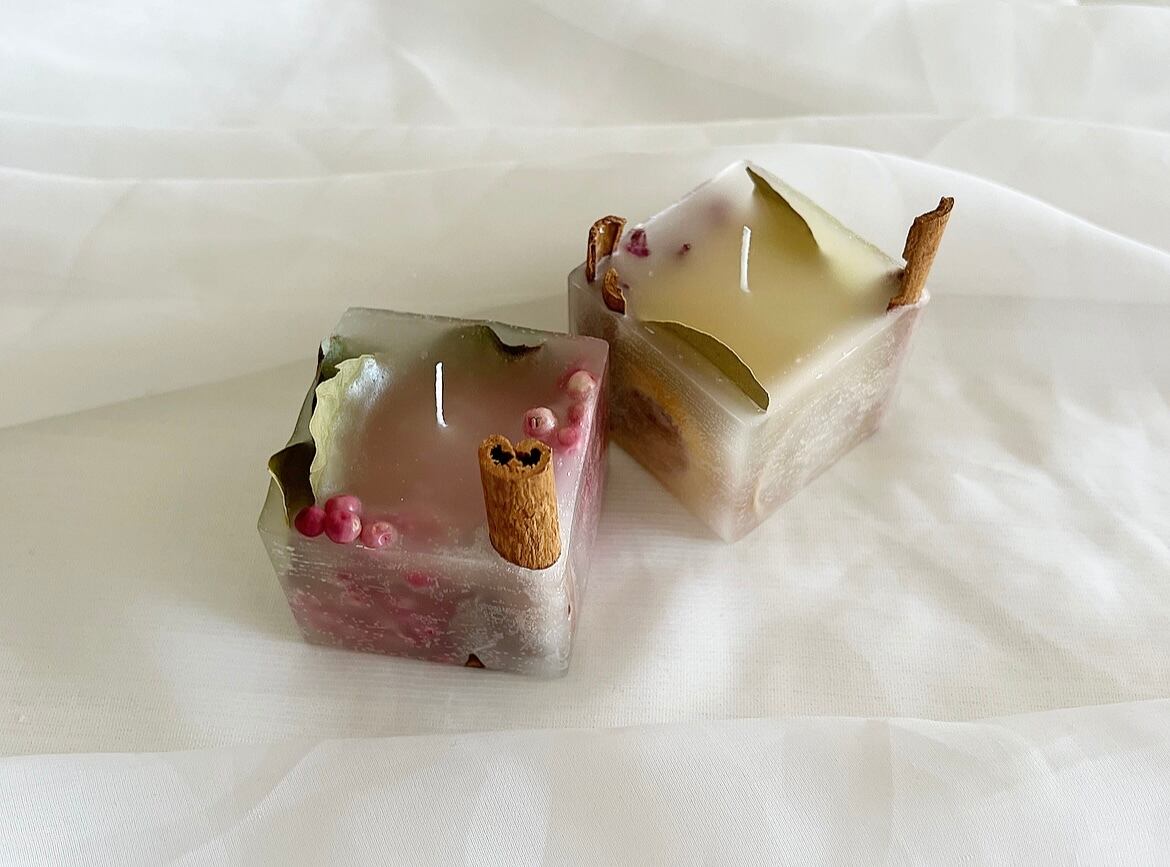 cubecandle*ボタニカルキャンドル*アロマキャンドル*ドライフラワー
