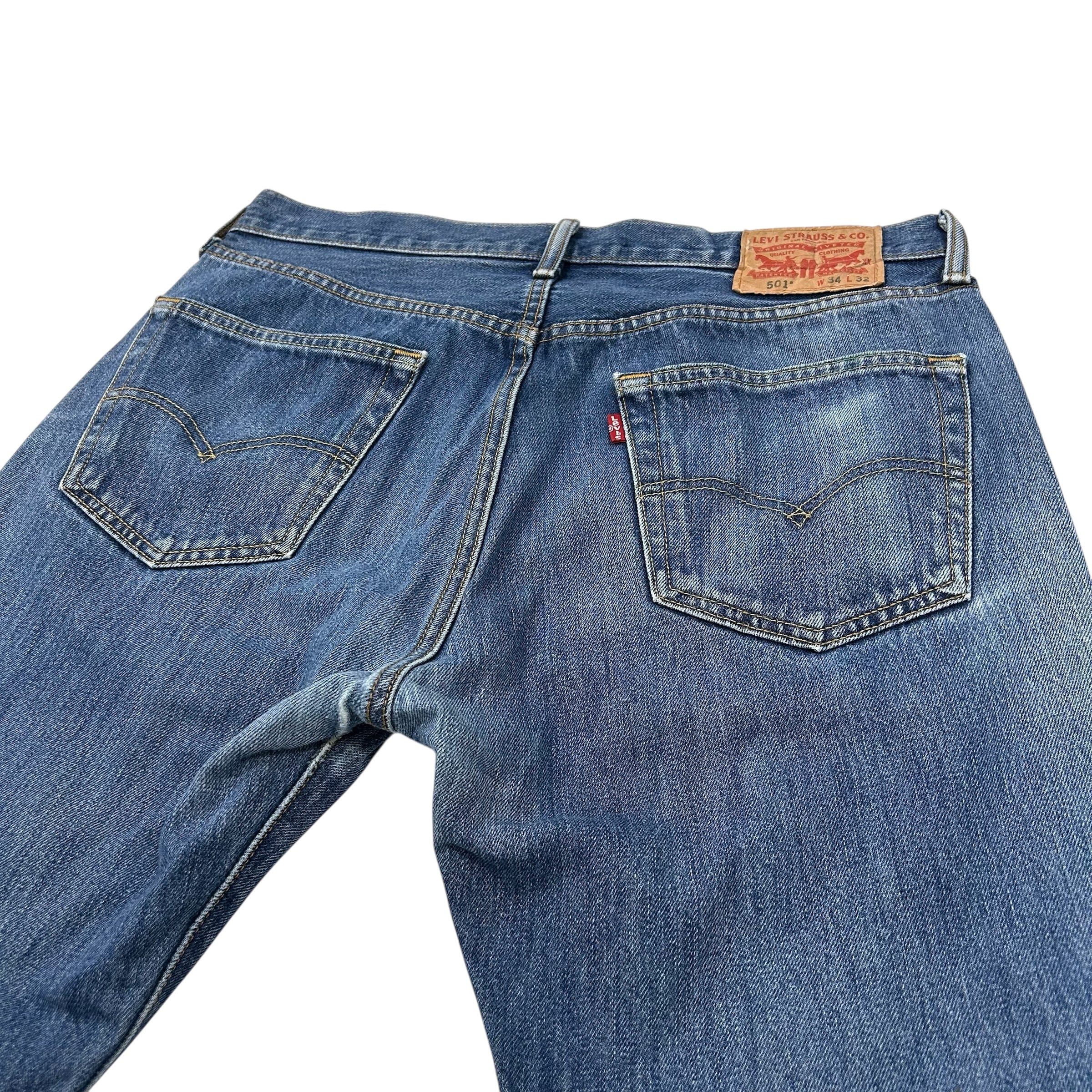 00s メキシコ製 Levi's/リーバイス 501 デニムパンツ W34インチ ブルー
