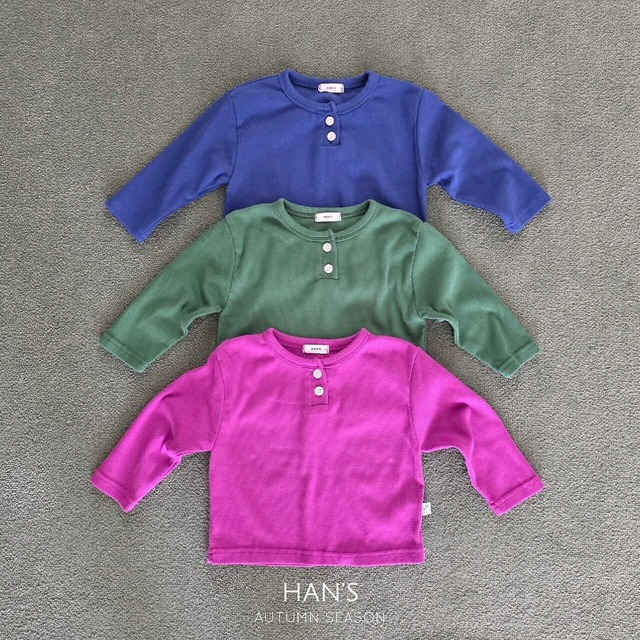 【取寄/韓国直送】Hans カラーボタンT｜秋服｜韓国子供服｜26/AT