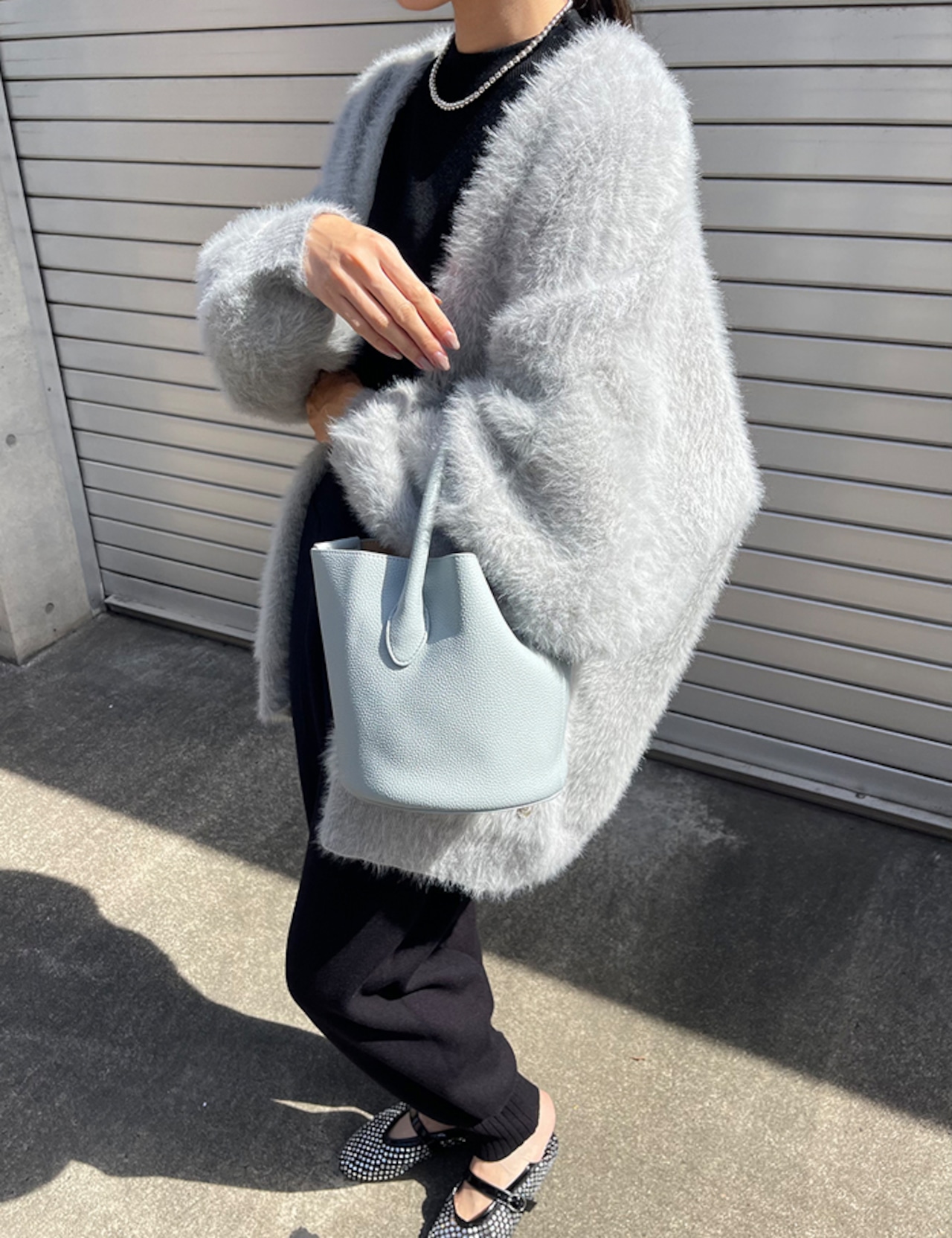 【25aw】Viscose Over-fit Cardigan_Light-Gray