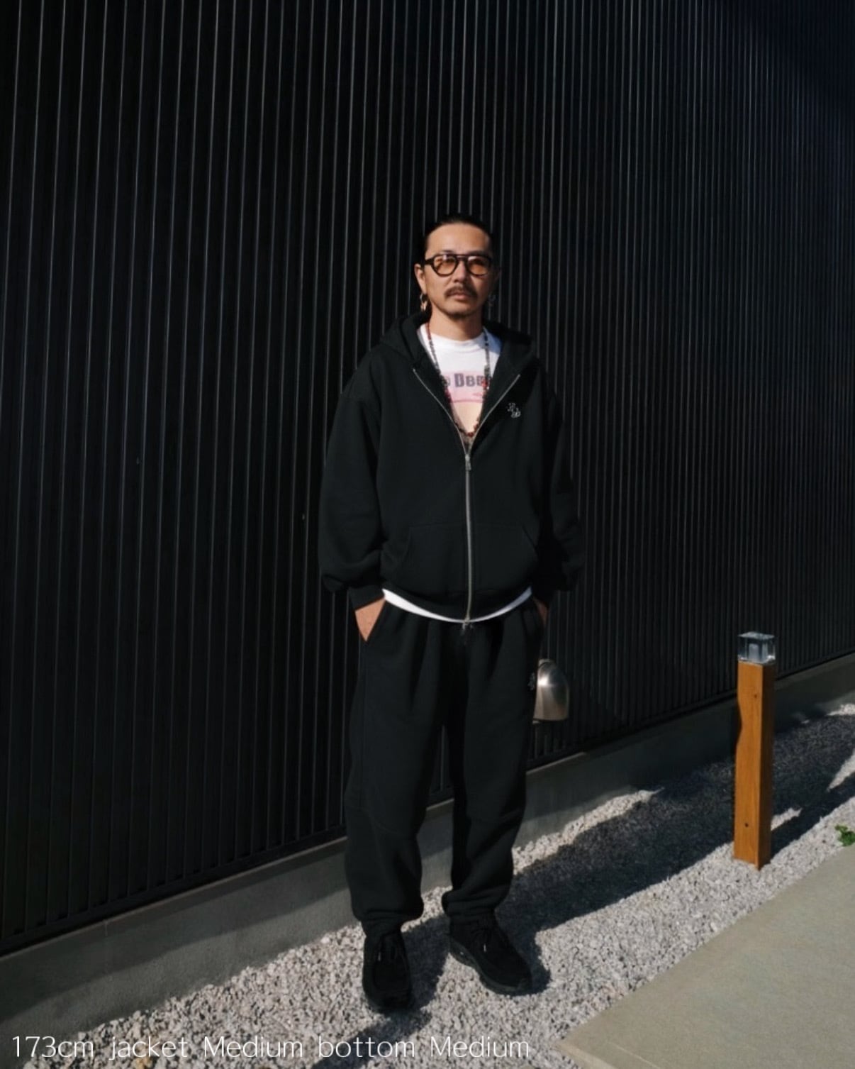 AG Hoodie Zip Up/Black | AMBERGLEAM