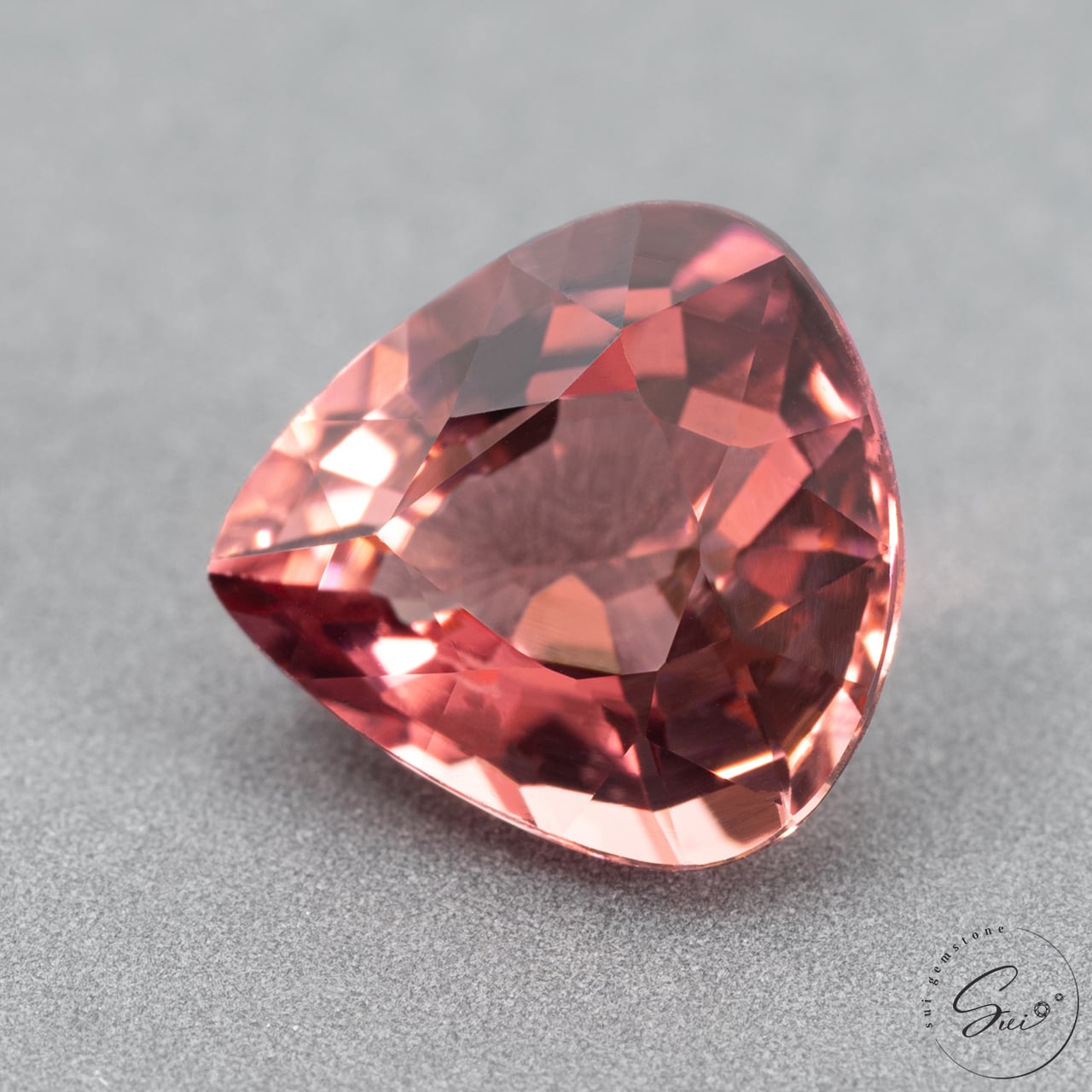 天然【非加熱】トルマリン・オレンジピンク 1.20ct 日宝協ソーティング