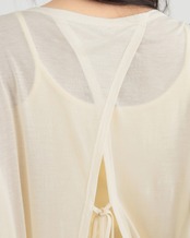 Back ribbon long sleeve cardigan L0138