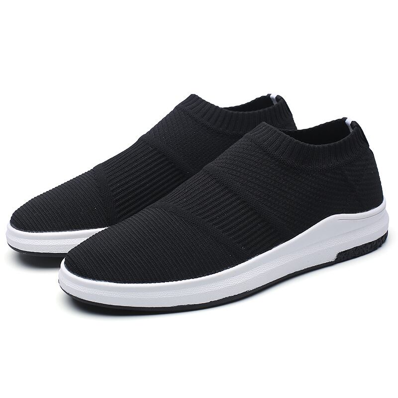 【新作】【送料無料】 メンズスニーカーシューズフライングウーブンシューズ伸縮性生地屋外通気性軽量サマーレイジーワンペダル 靴 エラスティック 夏物 10b460507037519