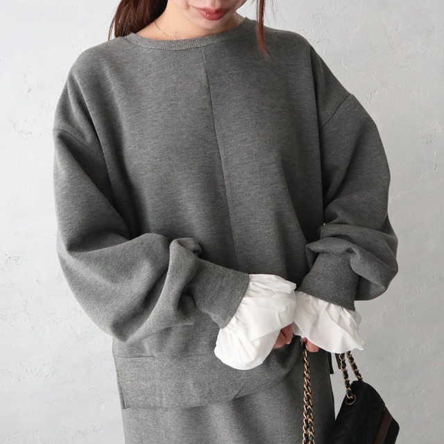 （SO61）セットアップOK リブ切替ボンディングプルオーバー