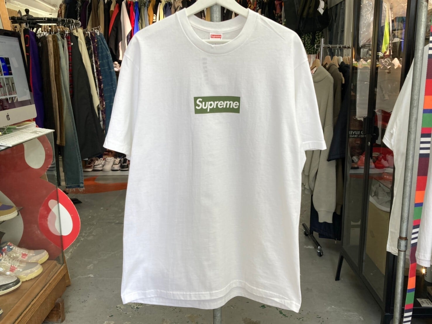 Supreme box logo tee white
