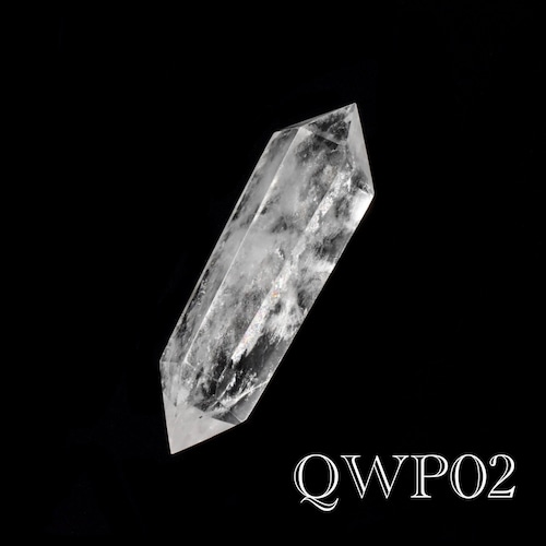 《ファントム・虹入り》水晶 ダブルポイント ブラジル産 QWP02