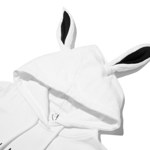 SALE 送料無料 【HIPANDA ハイパンダ】レディース フーディー スウェット WOMEN'S HOODIE SWEAT SHIRT WITH RABBIT EARS / WHITE・BALCK