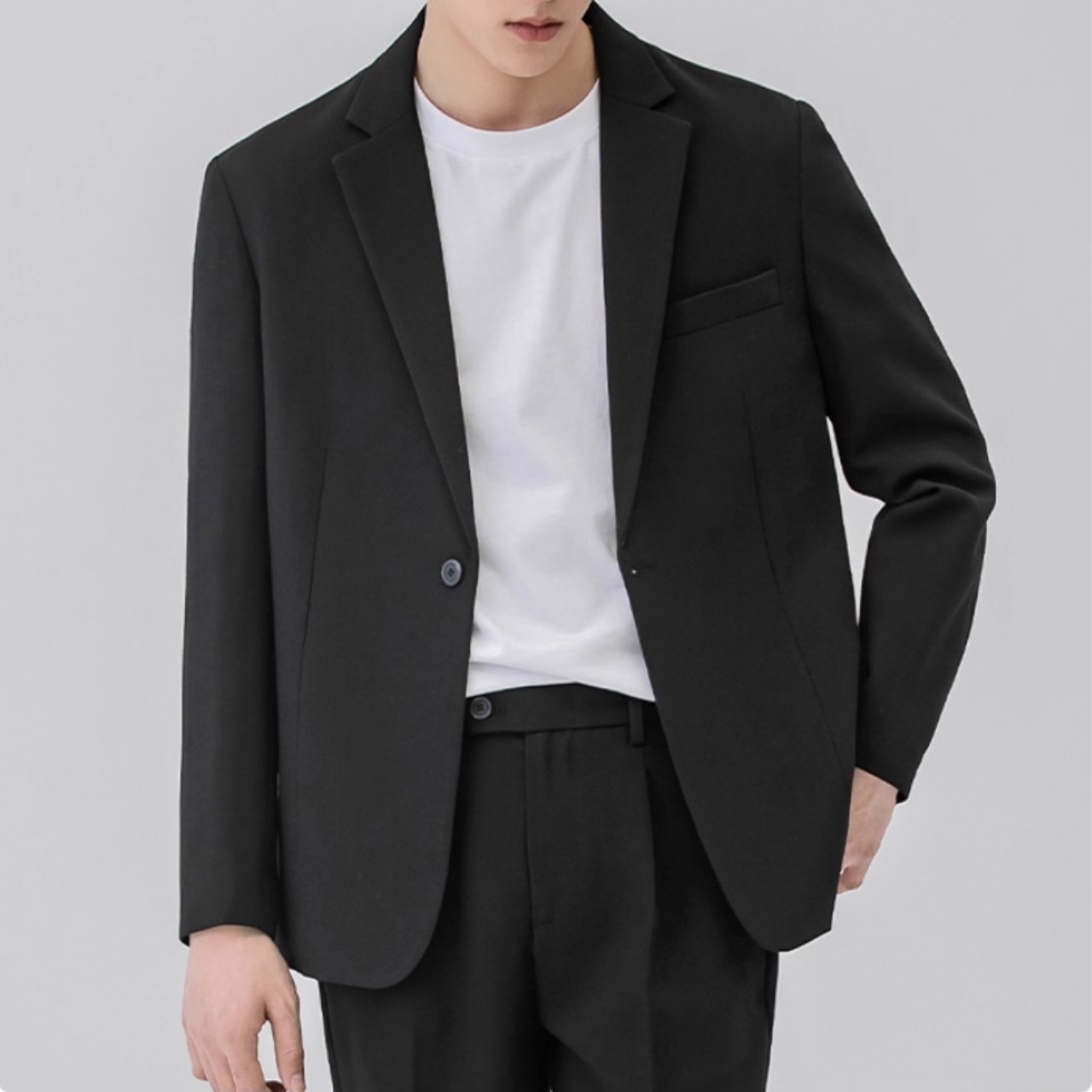 シングルブレスト テーパードジャケット＆パンツ セットアップ af0388