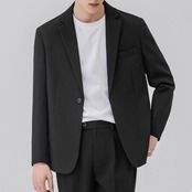 シングルブレスト テーパードジャケット＆パンツ セットアップ af0388