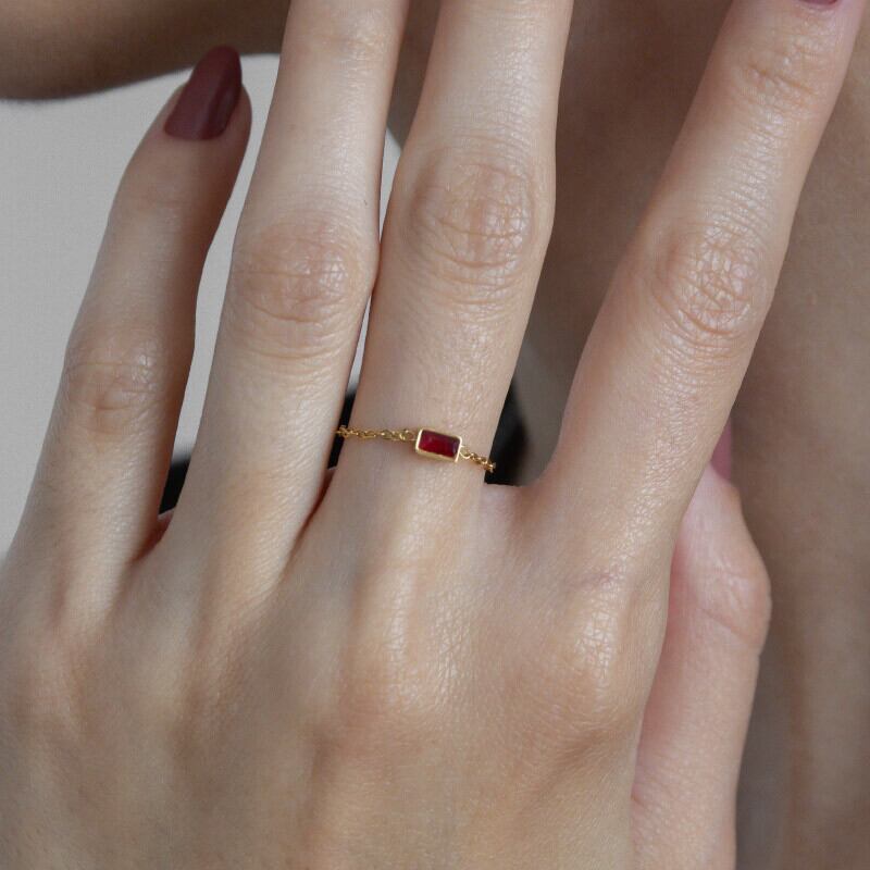 ネコポス便送料無料】 リング スクエアカット ジルコニア