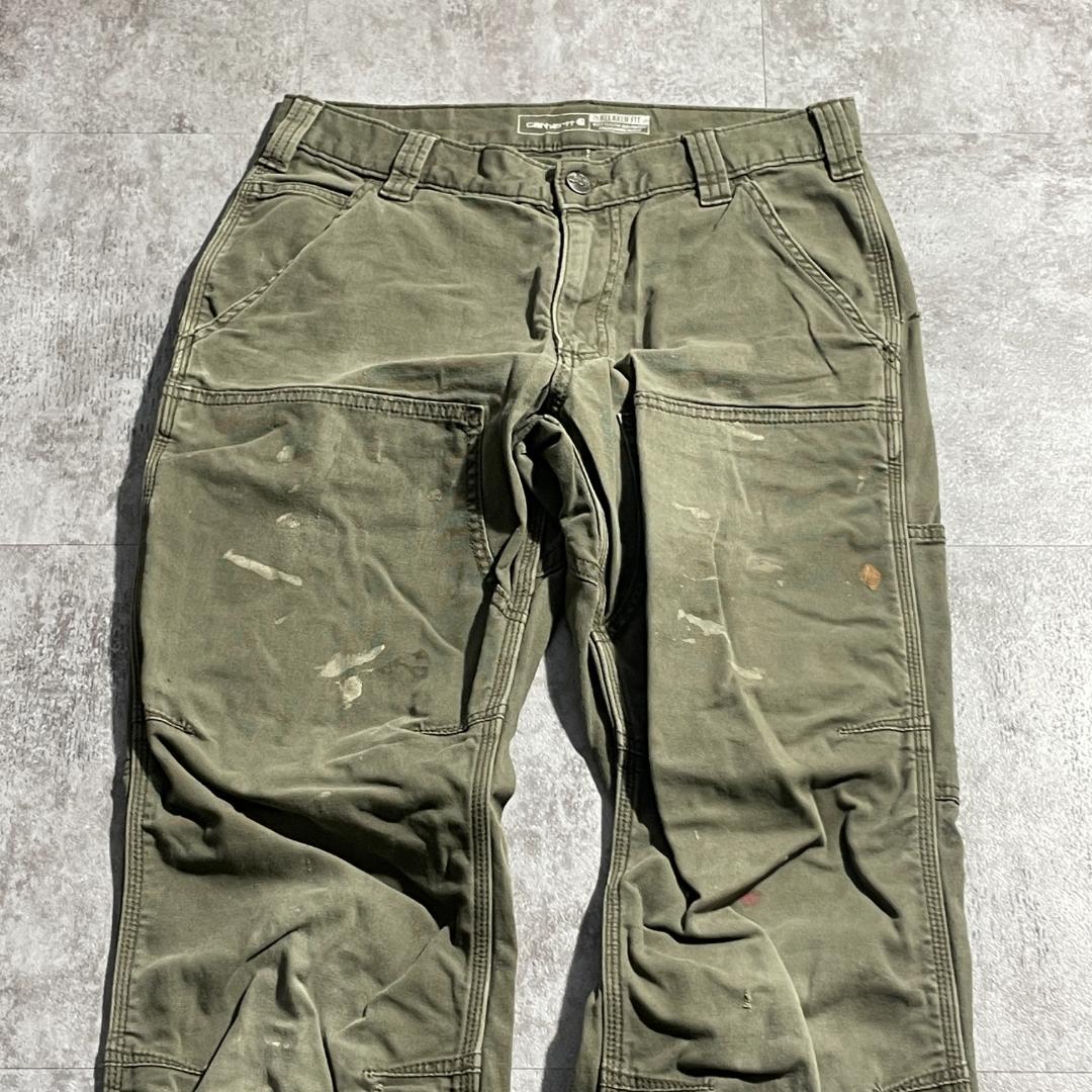 20s モスグリーン ダブルニー カーハート Carhartt 30×30 | ib2