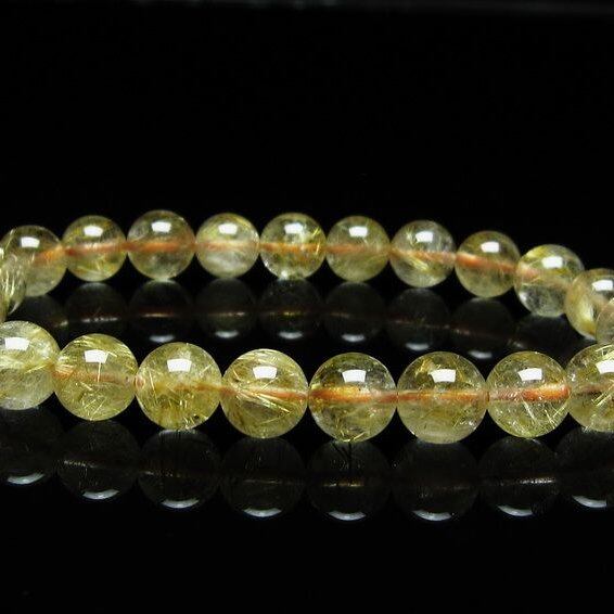 ルチルクォーツ ブレスレット 8mm タイチンルチル ブレスレット メール便可 [M便 1/10] 111-49201