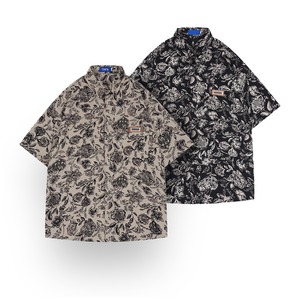 ボタニカルアートパターンシャツ_< 2:color >