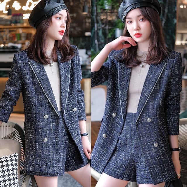 セットアップ レディース ジャケット ショートパンツ ツーピース 2点