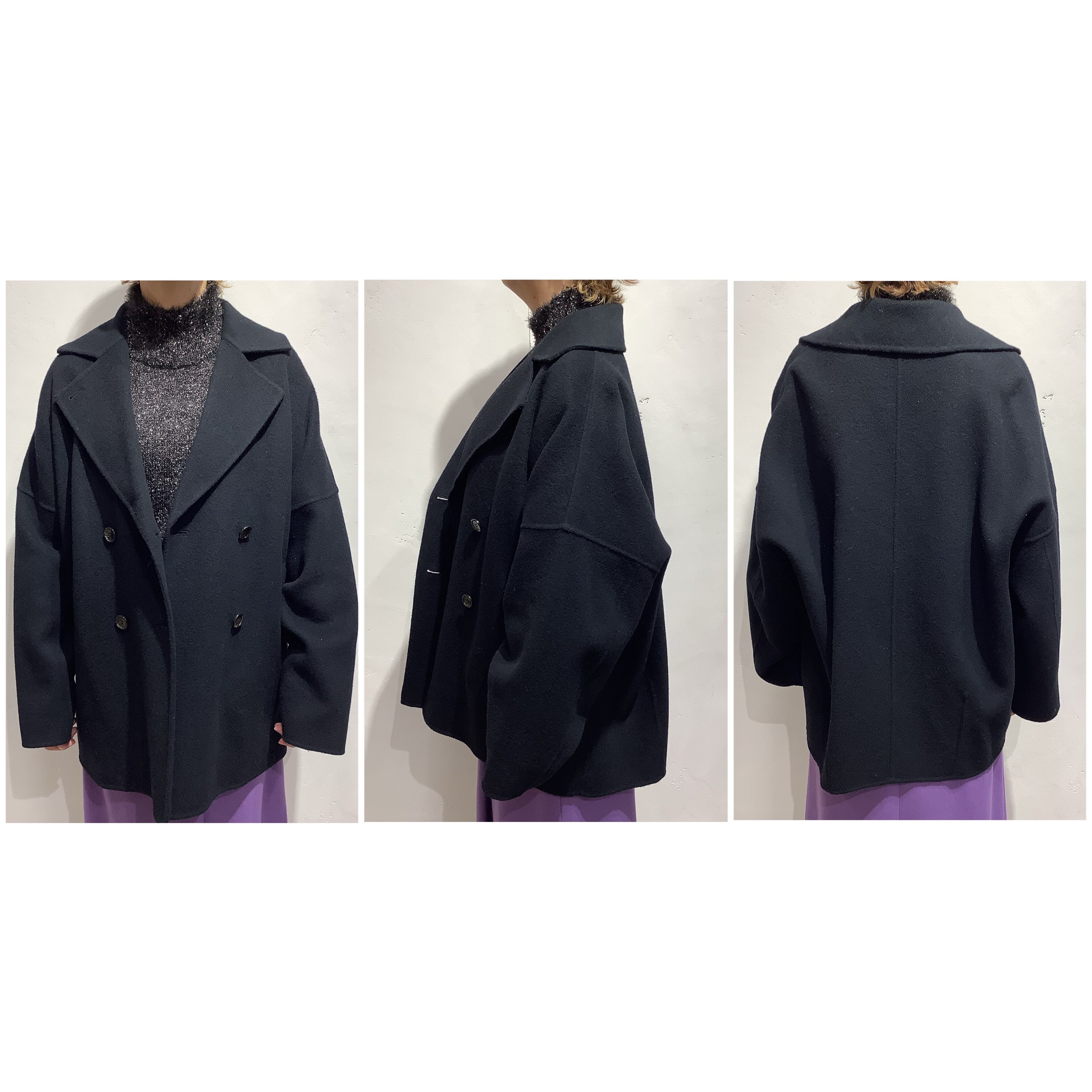 CLOCHE(クロッシェ)】PECOLAMB テーラードウールコート［452-84500 