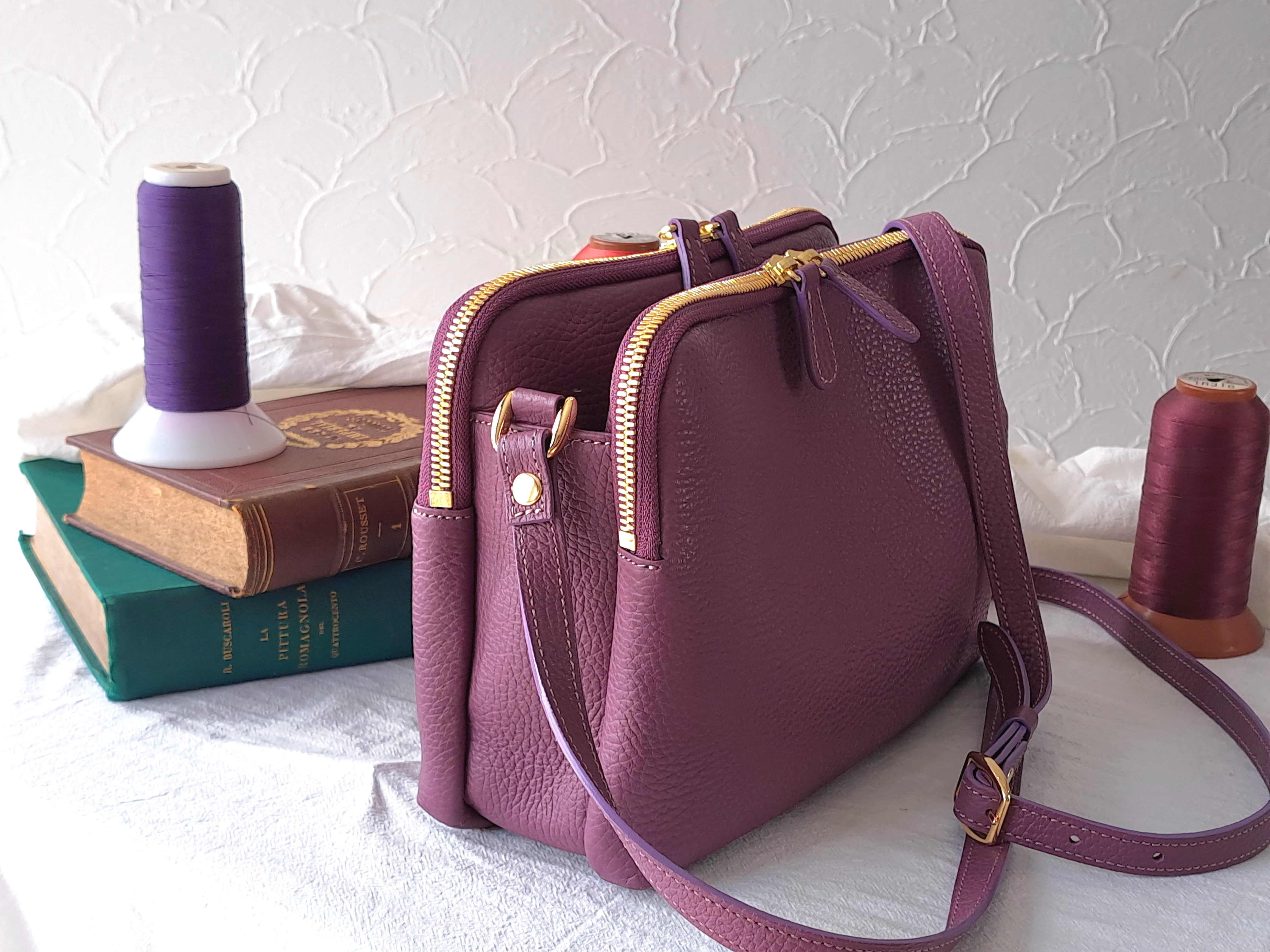 ダブルファスナーショルダーバッグ / パープル / 紫 / 日常的 / 使い