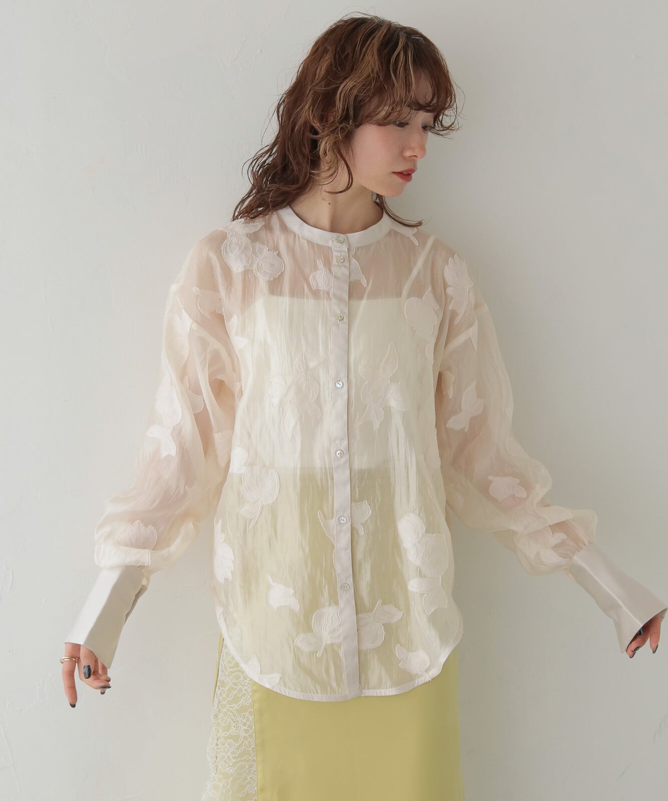 再入荷 ジャガードシアーシャツ | FLAVOR