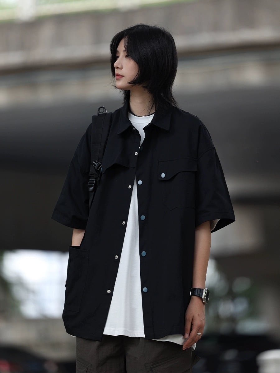 ルーズフィットワークシャツ＋ネクタイ / Loose Fit Work Shirt+Tie