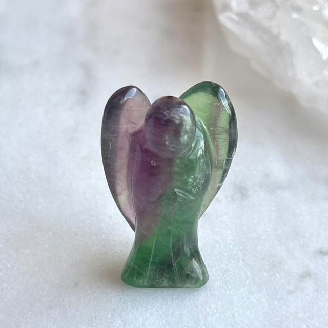 【ノートルダム大聖堂にてアチューメント】【超美石】フローライト　天使　NO.2