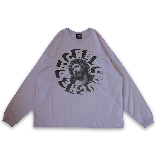 T.C.R TRYING GOD WIDE FIT L/S TEE - SMOKE PURPLE