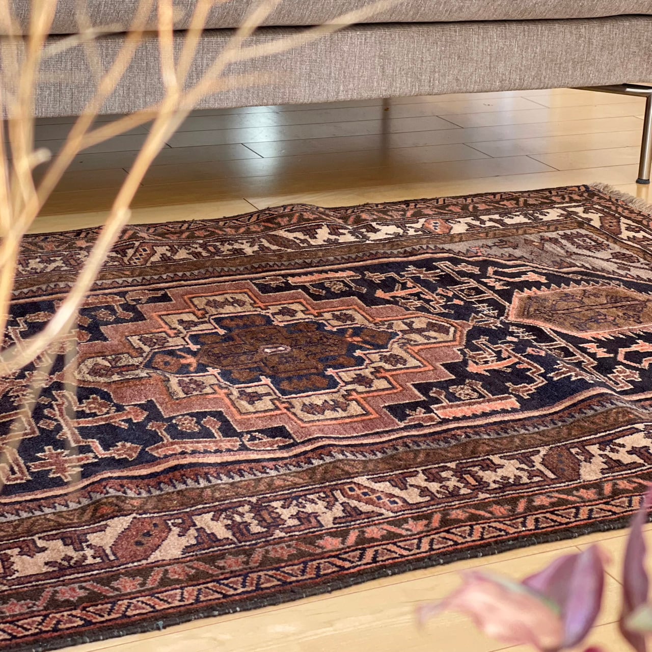 ヴィンテージラグ｜ミディアムvintage rug medium * 砂漠のレディLady in the desert 91×146