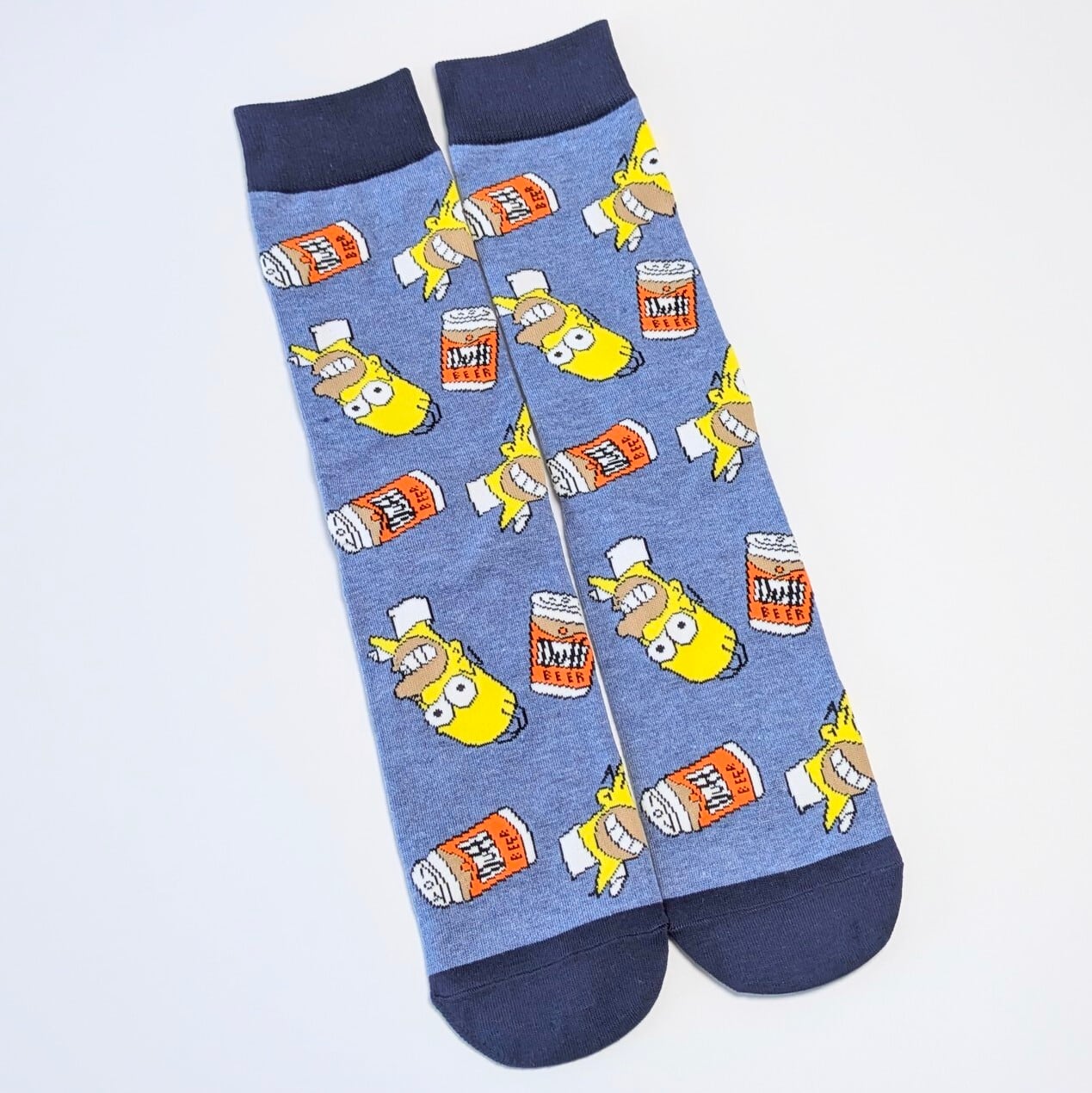 【 crew socks / クルーソックス 】『 The Simpsons / シンプソンズ / ホーマー Duff Beer / ダフビール 』 靴下 / ソックス〚アメリカン雑貨 アメトイ〛