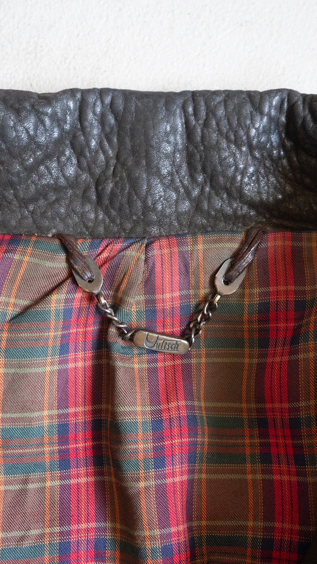 "Ultsch" 1980s Leather hunting jacket