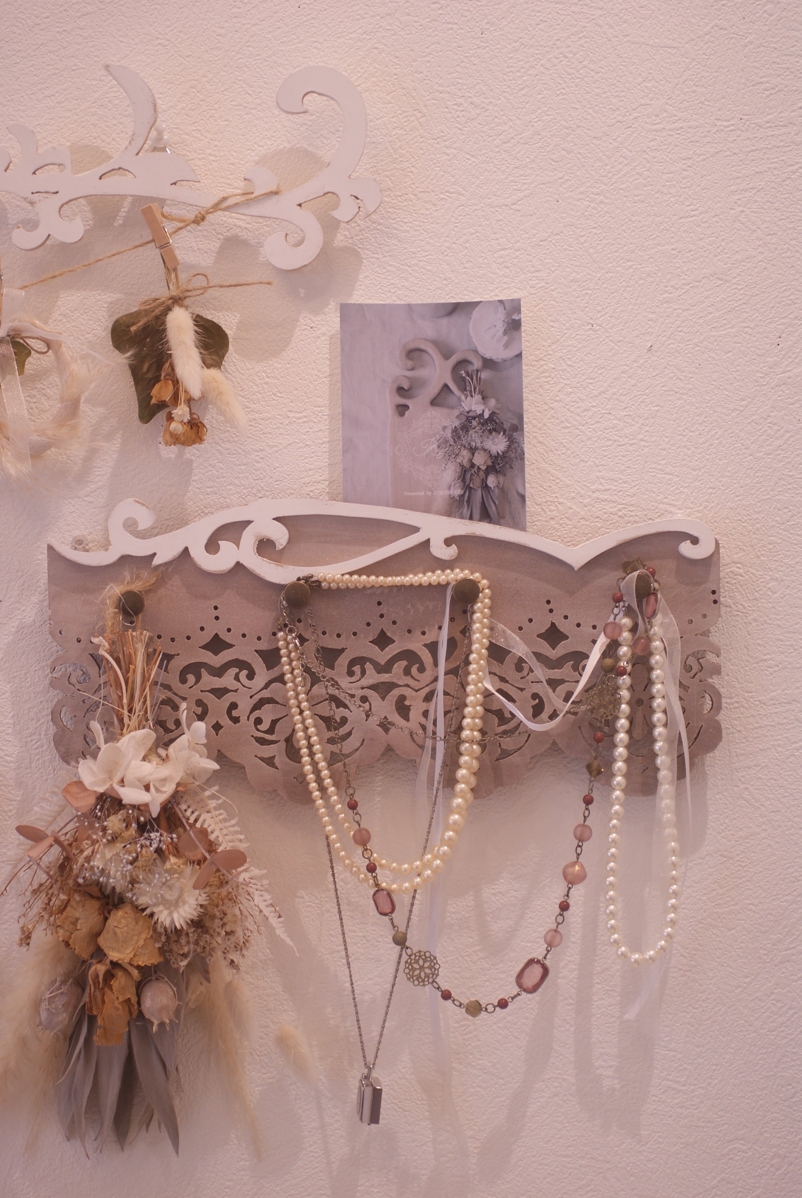 むにゅむにゅ ムニュムニュ 掛け時計 掛時計 ピンク リボン エレガント