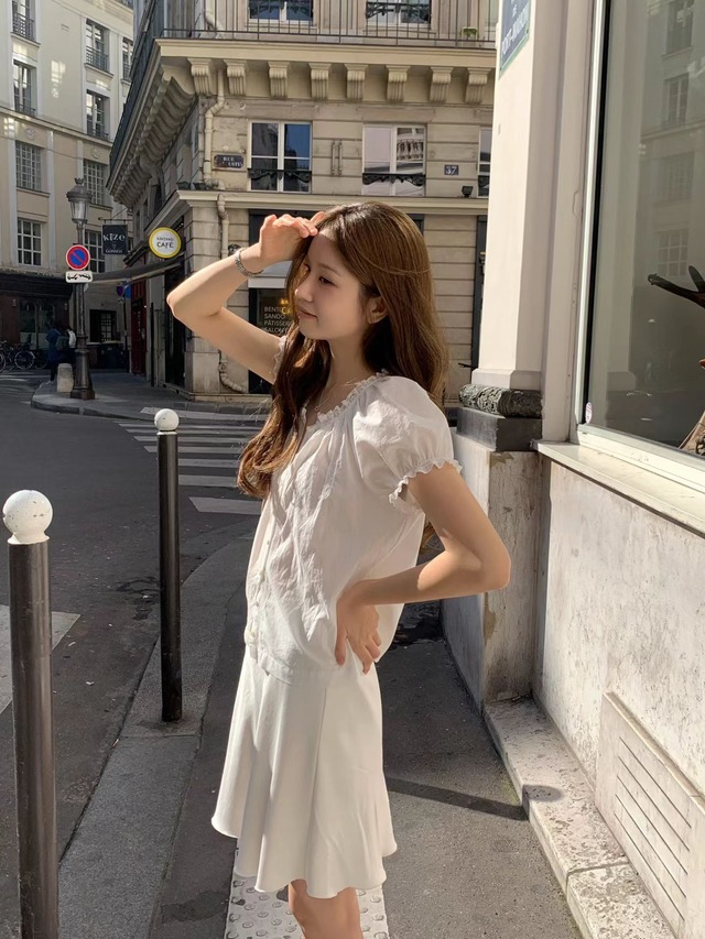 (OUNCE) glow satin  banding  skirt / 2color