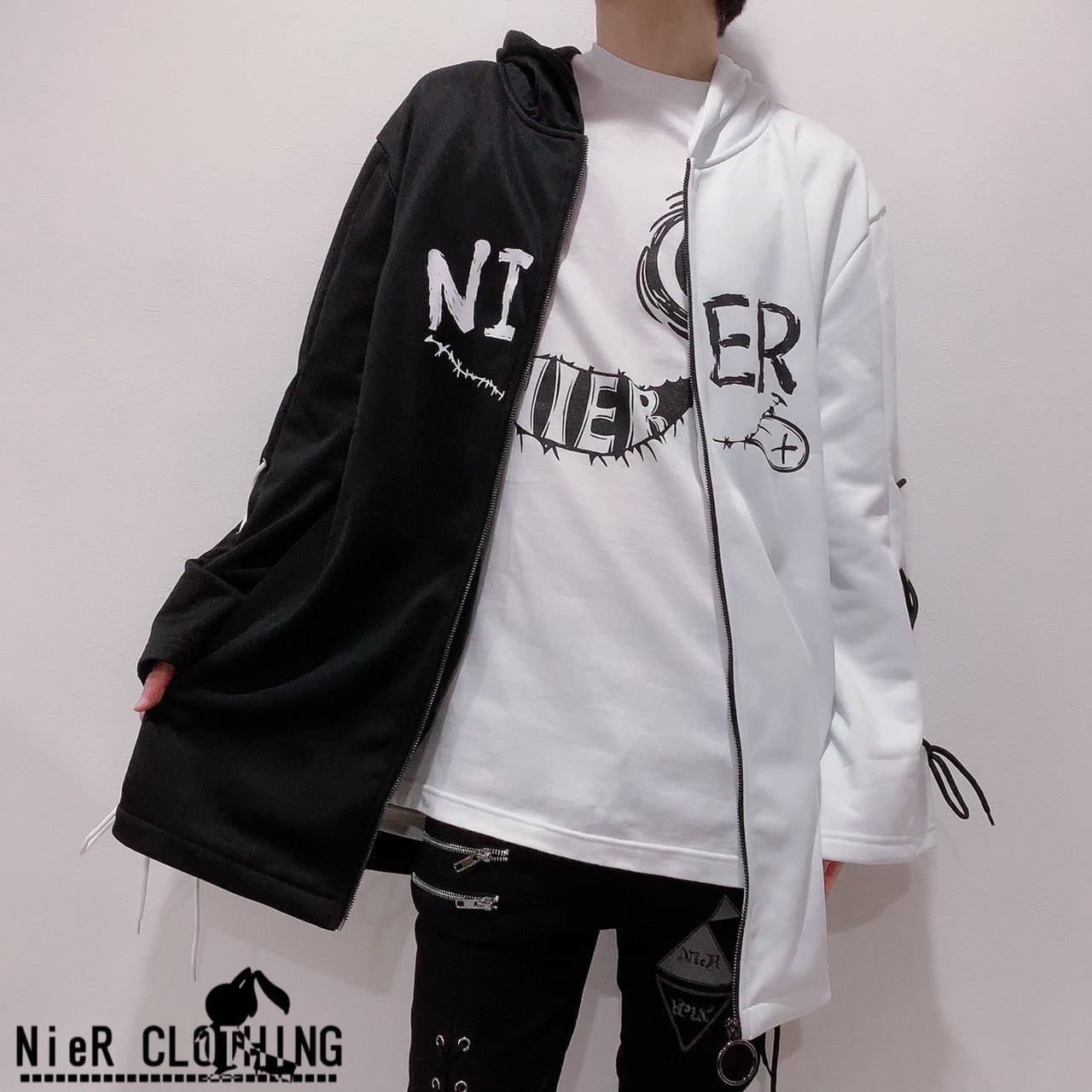 TWO-TONE BRAID ZIP OUTER【裏起毛フリース】 | NIER CLOTHING powered by BASE