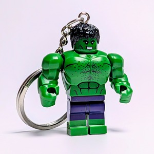 ★ブロックフィギュアキーホルダー★【 HULK / ハルク 】『 ブルース・バナー 』 MARVEL / マーベルコミックス〚アメリカン雑貨 アメトイ〛