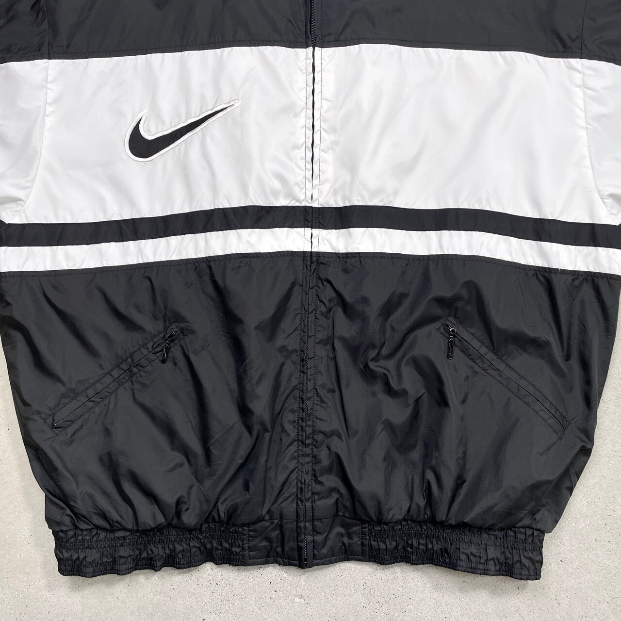 90年代 NIKE ナイキ ロゴ刺繍 ナイロンジャケット トラックジャケット 