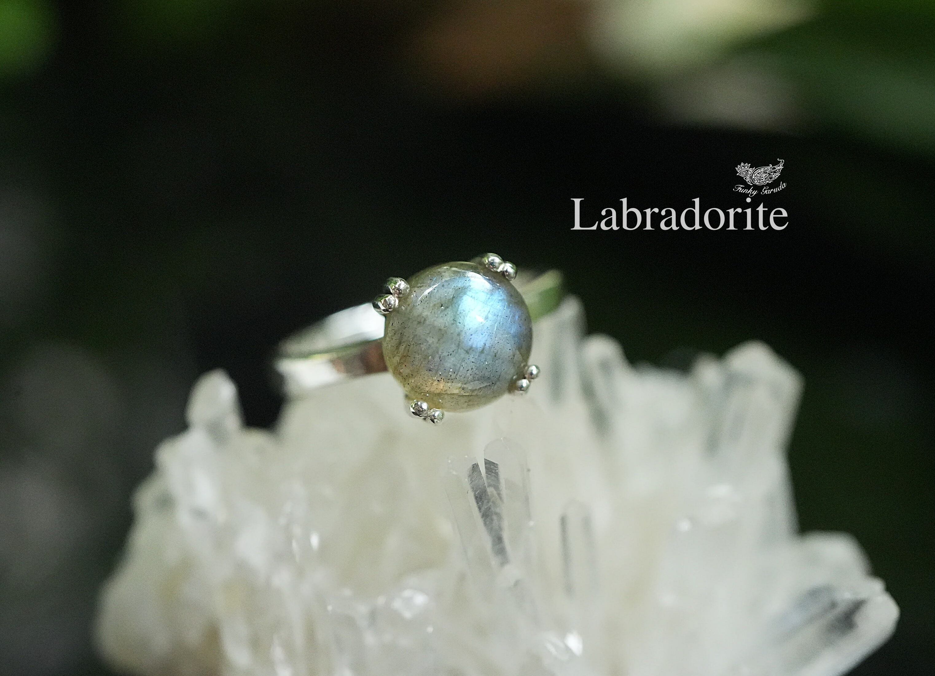 ブルー★ラブラドライト★シルバーリング1426
