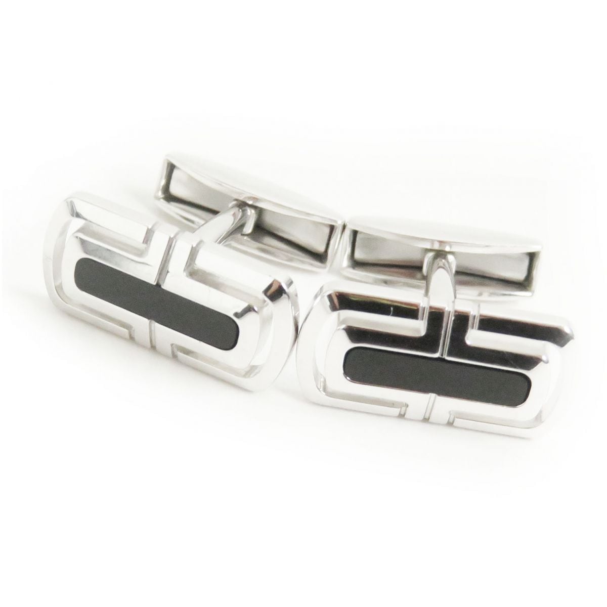 【専用箱付き】BVLGARI カフス カフリンクス オニキス シルバー BVLGARI - ブルガリ カフス ブルガリブルガリ K18 カフリンクス