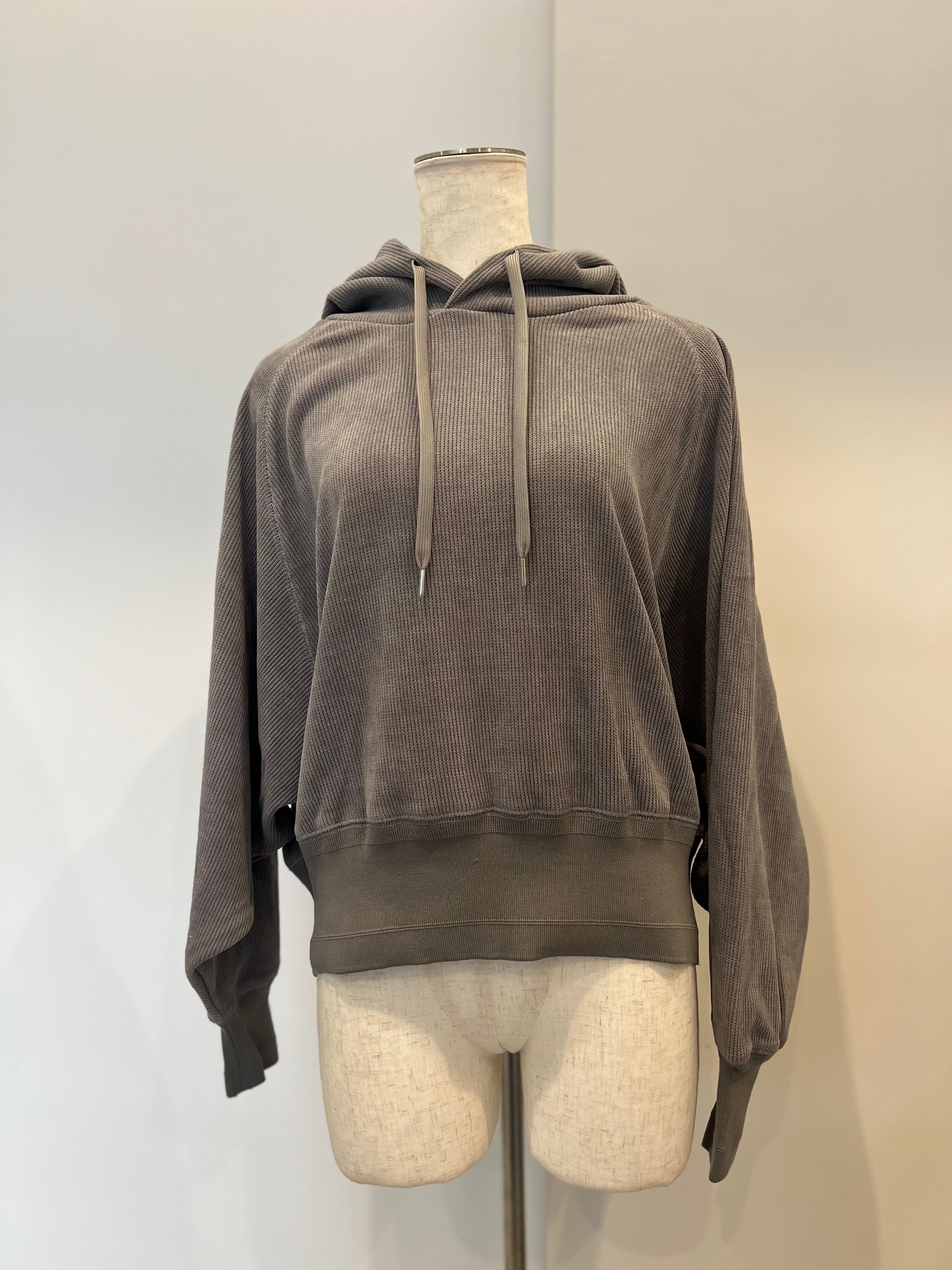 【SELECT】ベロアライクサーマルラグランフーディー 45-0694