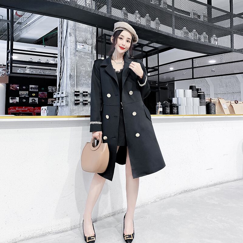 2020秋の新作プラスサイズレディースウインドブレーカージャケット、ファットシスター、バージョン、ミディアムとロングセクション、薄手で肉厚なコートのトレンド ミックスインファッション72037257011