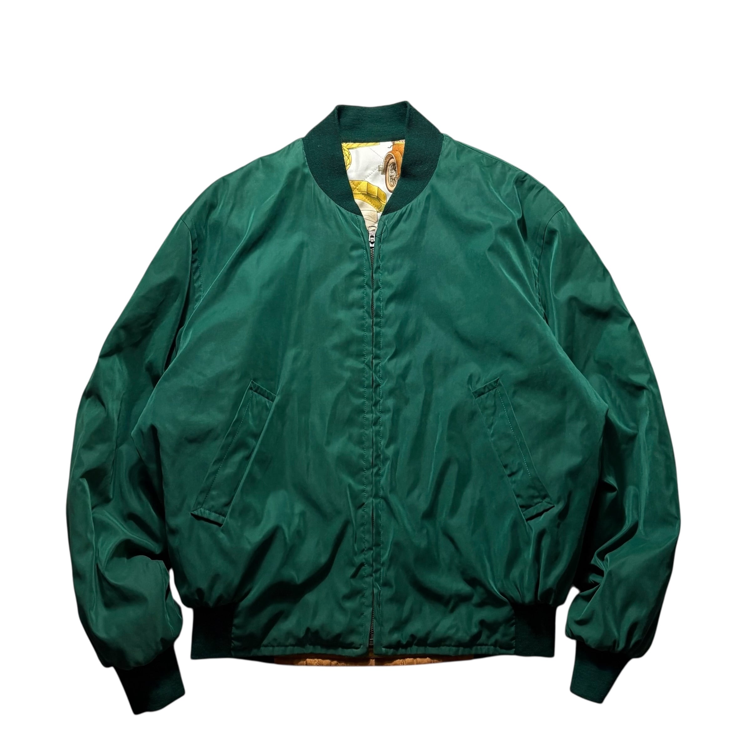 ジャケット・アウター HERMES suede leather ds knit green vintage HERMES reversible bomber jacket “automobile” | NOIR ONLINE