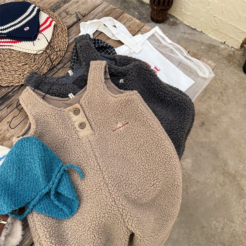 【即納】もこもこサロペット